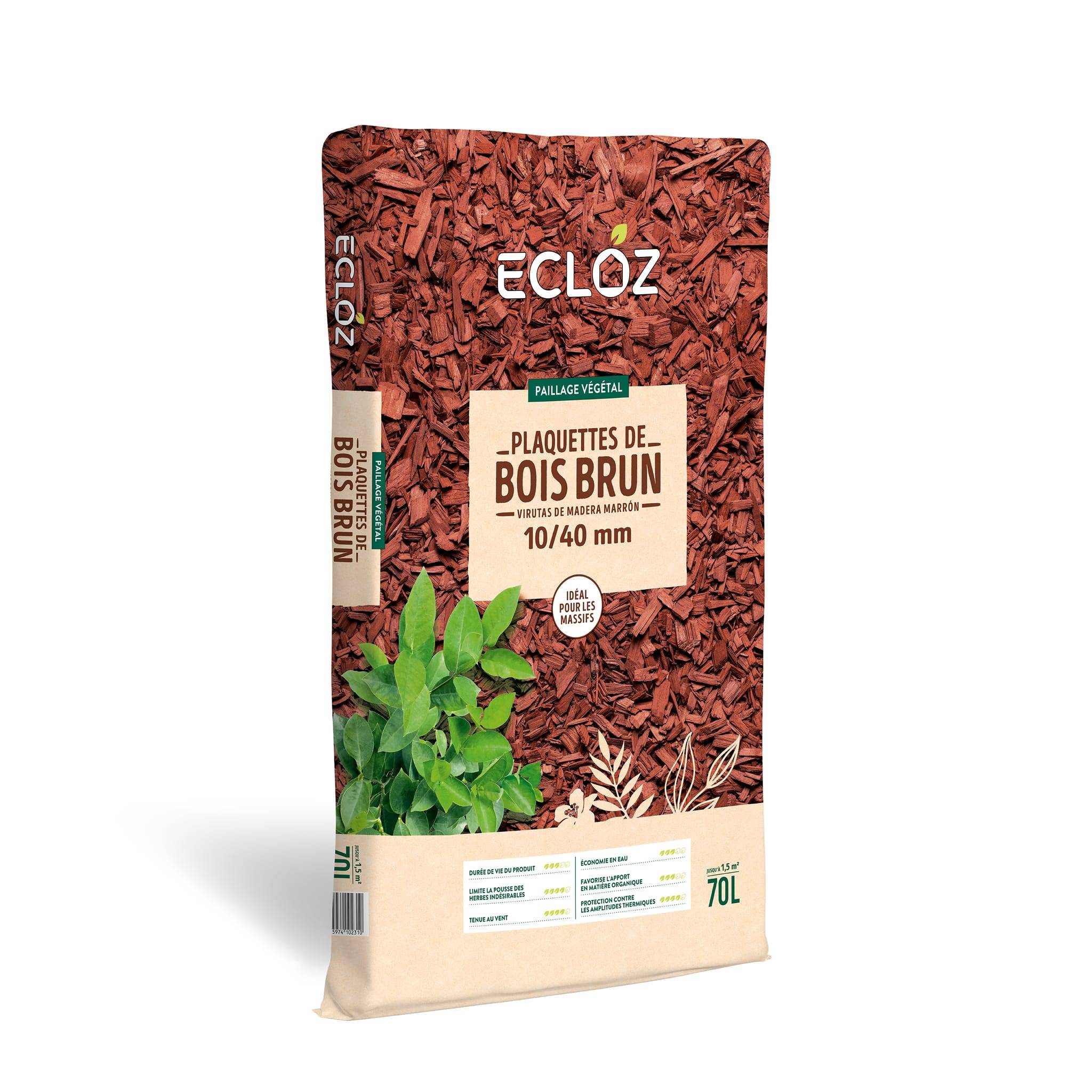 Ecloz - Plaquettes de bois brun 70 L - calibre 10/40mm - ECLOZ - Image 2