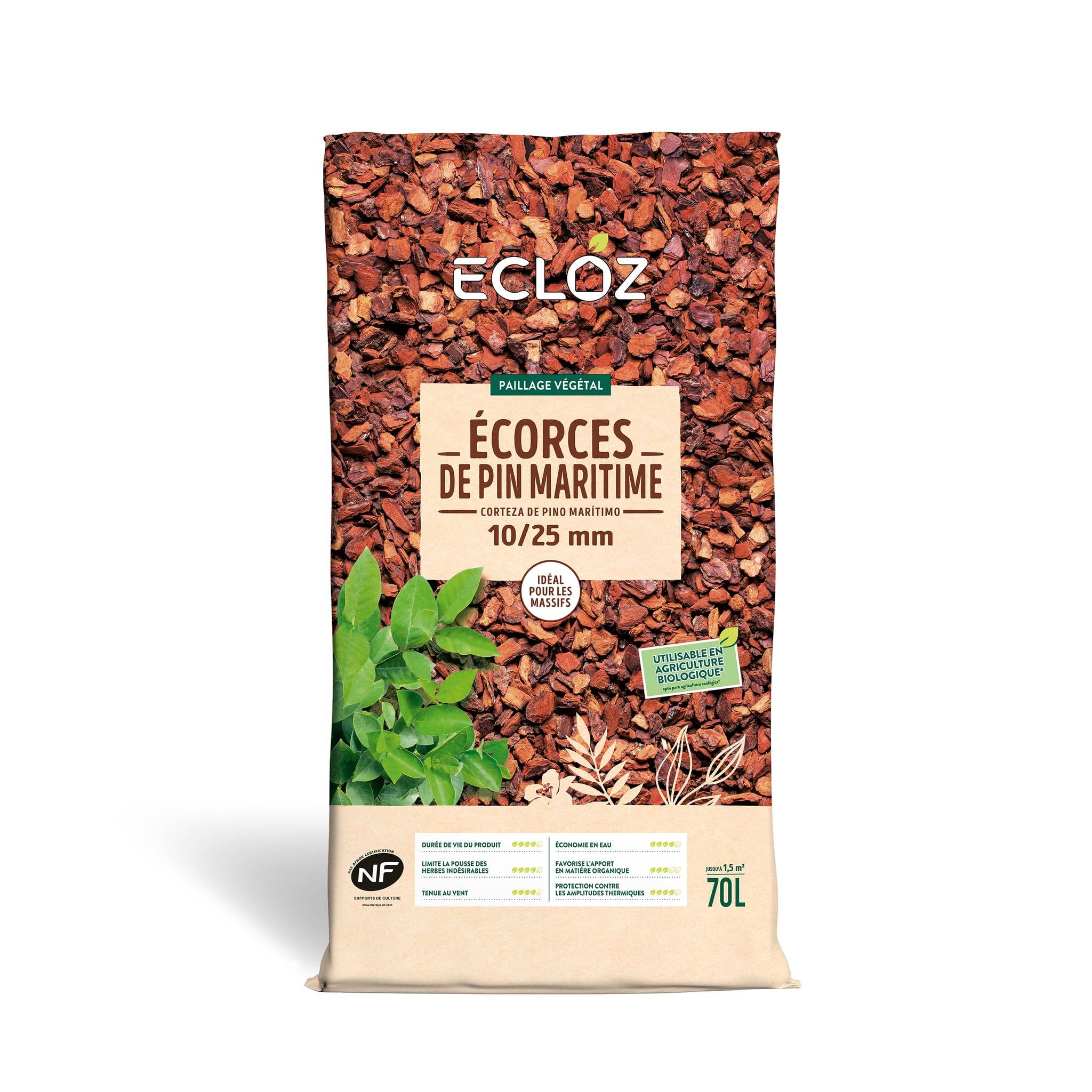 Ecloz - Ecorces de pin maritime 10/25 mm sac de 70L ECLOZ