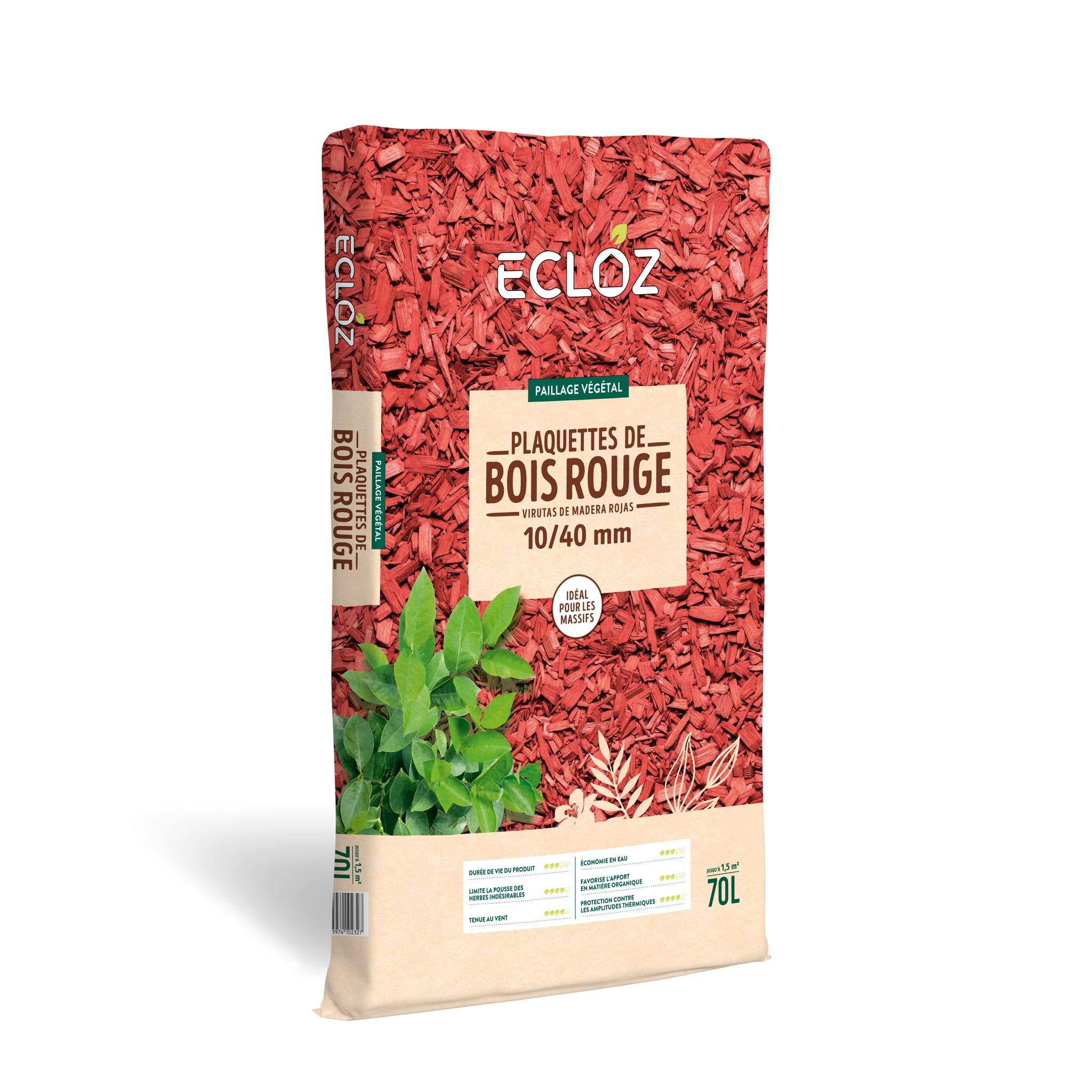 Ecloz - Plaquettes de bois rouge 70 L - Calibre 10/40 mm - ECLOZ - Image 5