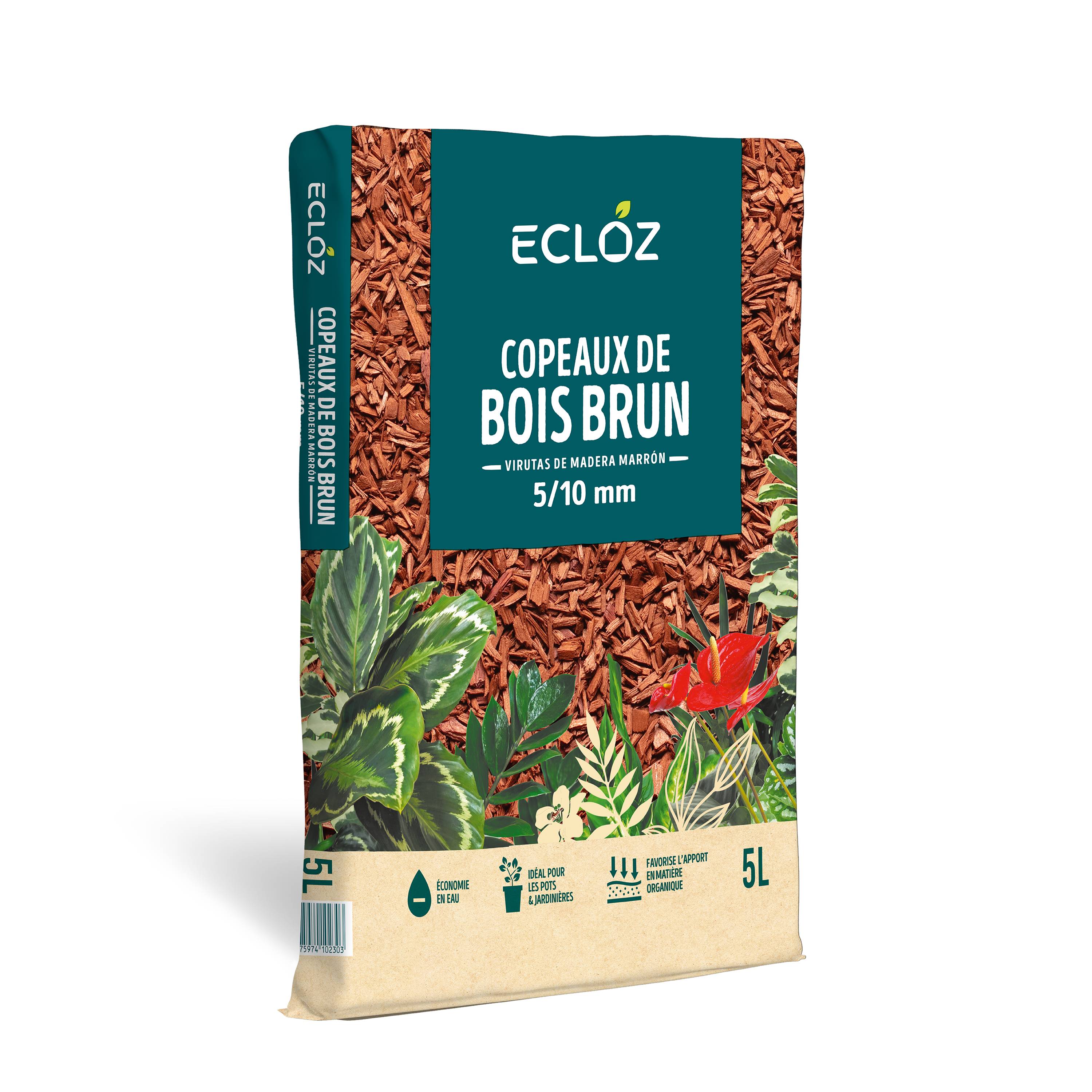 Ecloz - Copeaux de bois brun 5L - Calibre 5/10 mm - ECLOZ - Image 1