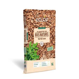 Ecloz - Plaquettes de bois naturel 70 L - Calibre 10/40 mm - ECLOZ