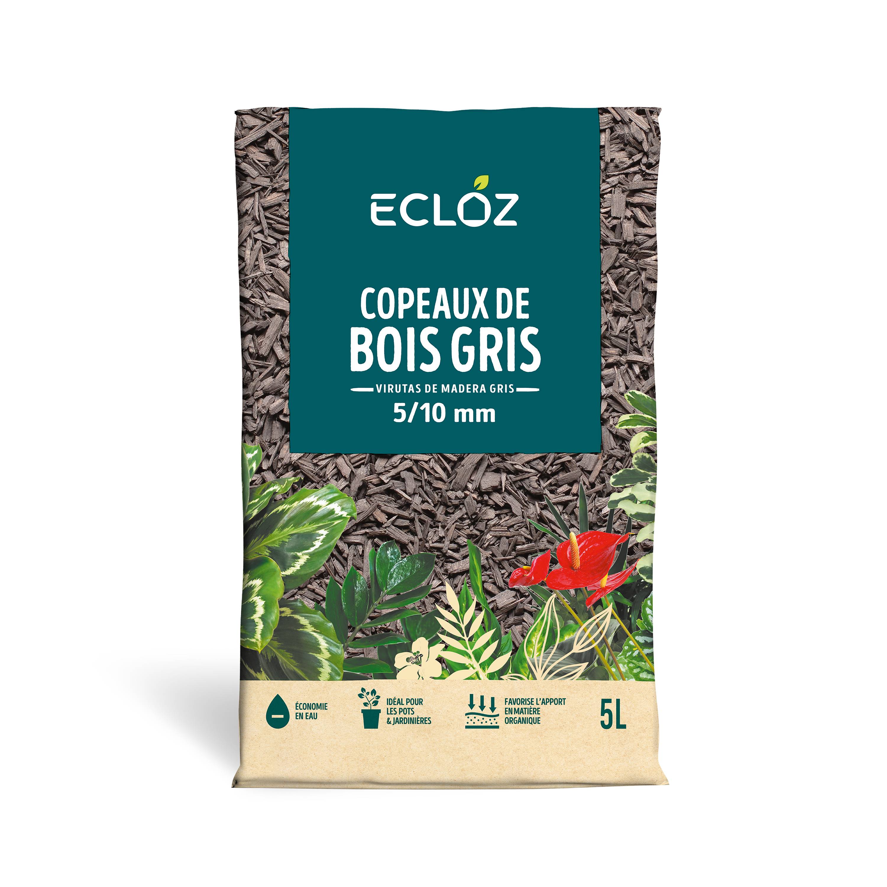 Ecloz - Copeaux de bois gris 5L - Calibre 5/10 mm - ECLOZ - Image 5