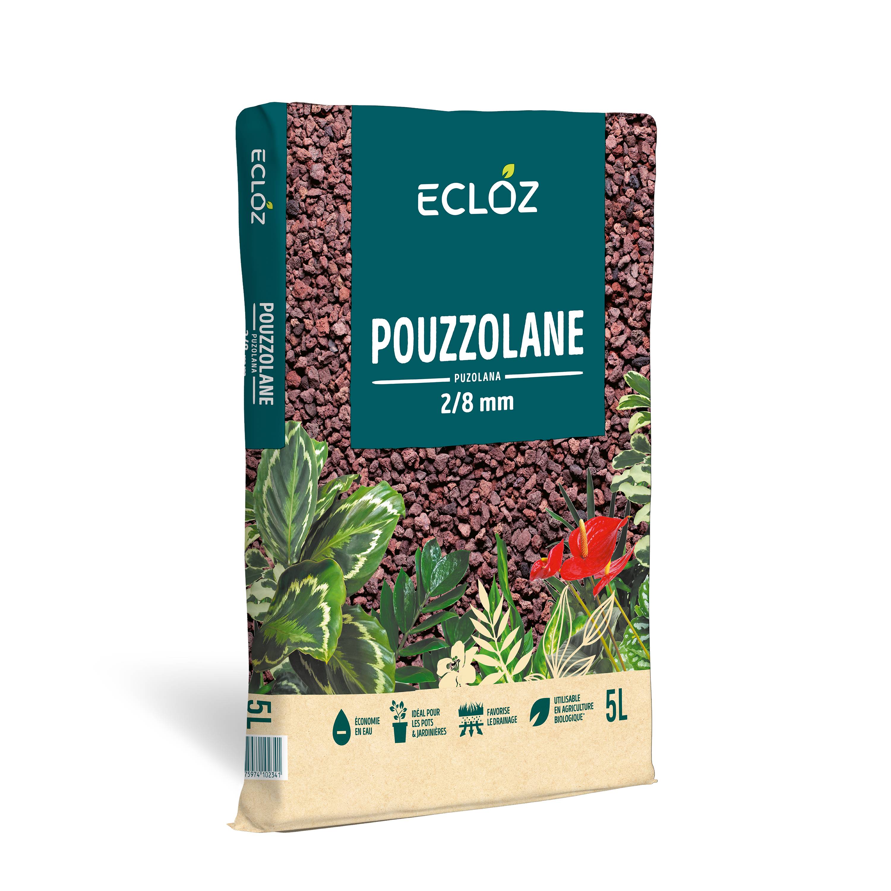 Ecloz - Pouzzolane 5 L - Calibre 2/8 mm - ECLOZ