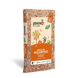 Invivo Nous On Sème - Paillis de miscanthus 70 L - Calibre 5/30 mm - INVIVO Nous on sème