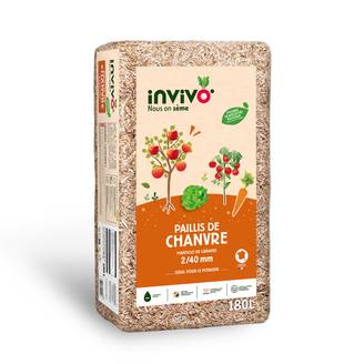 Invivo Nous On Sème - Paillis de chanvre 180 L - Calibre 2/40 mm - INVIVO Nous on sème