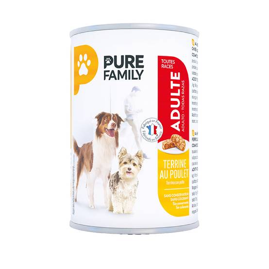 Pure Family - Pâtée terrine pour chien au poulet 400 g x 4 - PURE FAMILY - Image 6