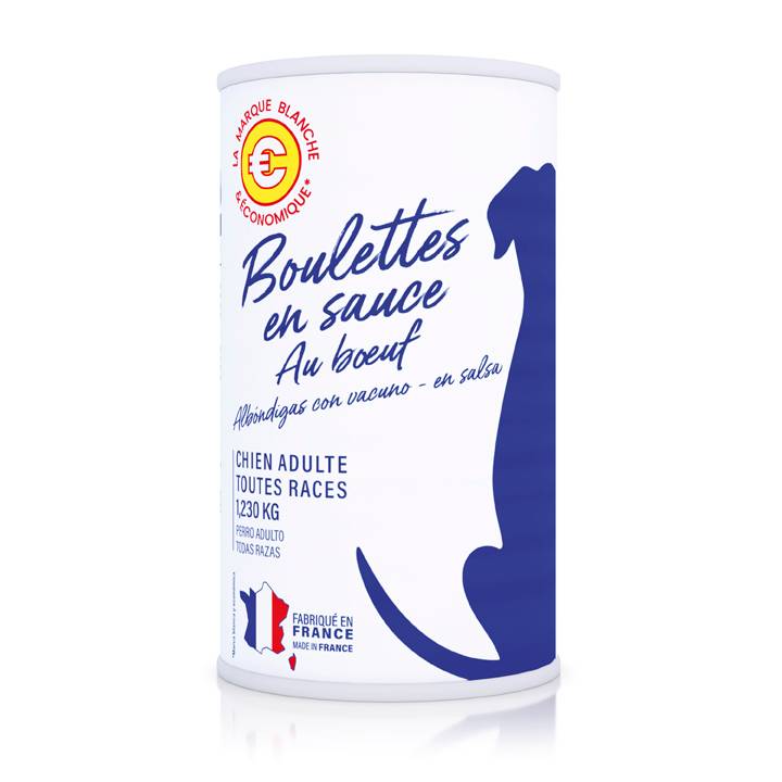 Marque Blanche et Economique - Boulettes en sauce au bœuf pour chien 1,230 kg - No Name - Image 3