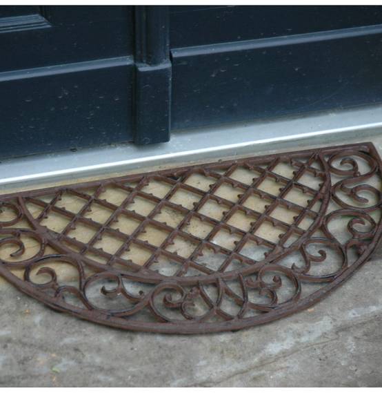 Paillasson demi-lune fonte marron L.67 cm l.34 cm ép.2 cm - Esschert design - Image 3