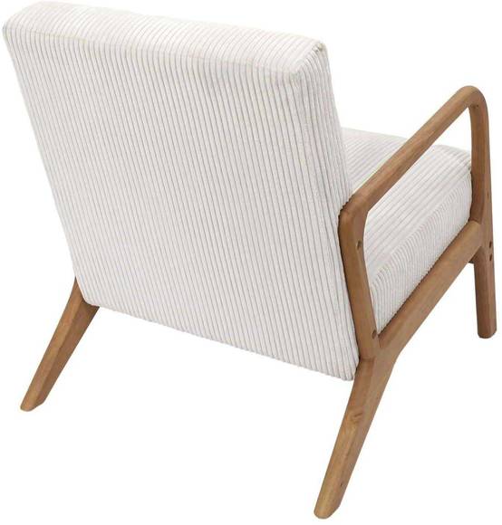 Fauteuil Scott en tissu côtelé couleur beige L.64.5 P.83.5 H.75 cm - Home deco factory - Image 4