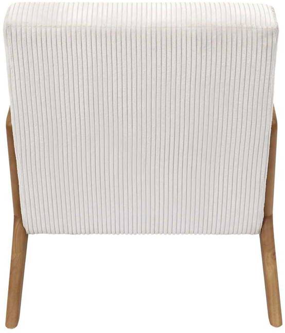 Fauteuil Scott en tissu côtelé couleur beige L.64.5 P.83.5 H.75 cm - Home deco factory - Image 2