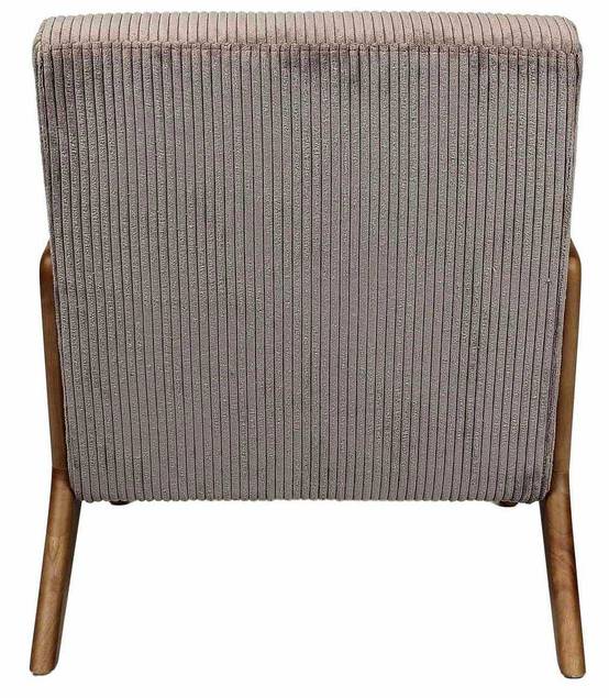 Fauteuil détente en velours côtelé taupe L.64.5 cm p.83.5 cm H.75 cm - Home deco factory - Image 8