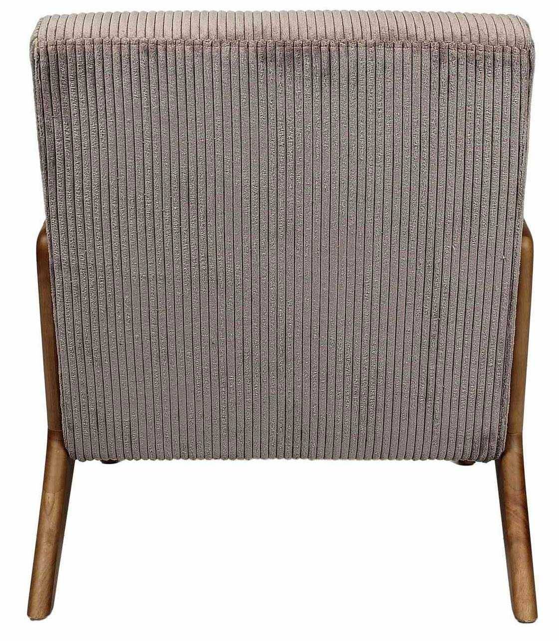 Fauteuil détente en velours côtelé taupe L.64.5 cm p.83.5 cm H.75 cm - Home deco factory - Image 8