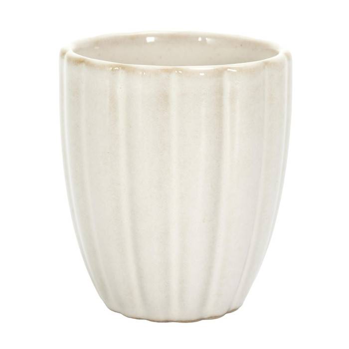 Lot de 6 tasses à café Vlora en grès beige Ø6.2 cm H.7.2 cm - The home deco factory - Imagen 2