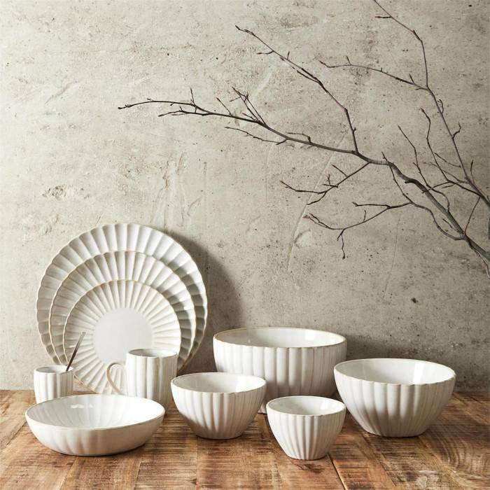 Lot de 6 tasses à café Vlora en grès beige Ø6.2 cm H.7.2 cm - The home deco factory - Imagen 7