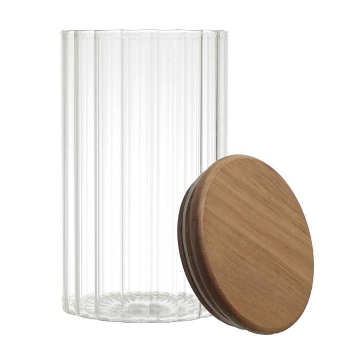 Bocal de conservation verre transparent Ø9xH.16 cm Jim - Imagen 6