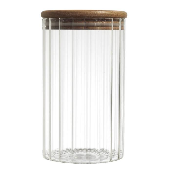 Bocal de conservation verre transparent Ø9xH.16 cm Jim - Imagen 2