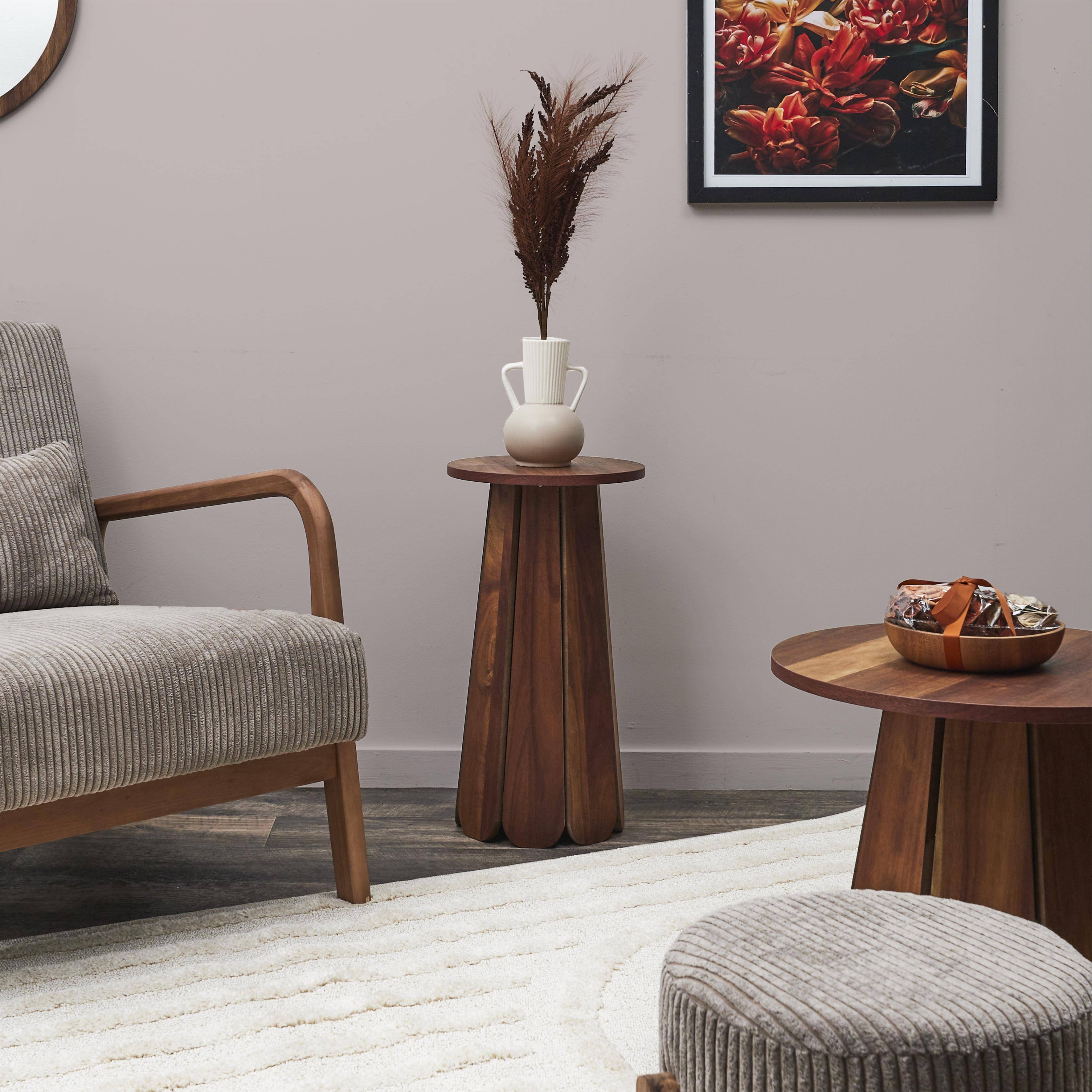 Table d'appoint Will en MDF marron L.30 x l.30 x H.55 cm - The home deco factory - Image 6