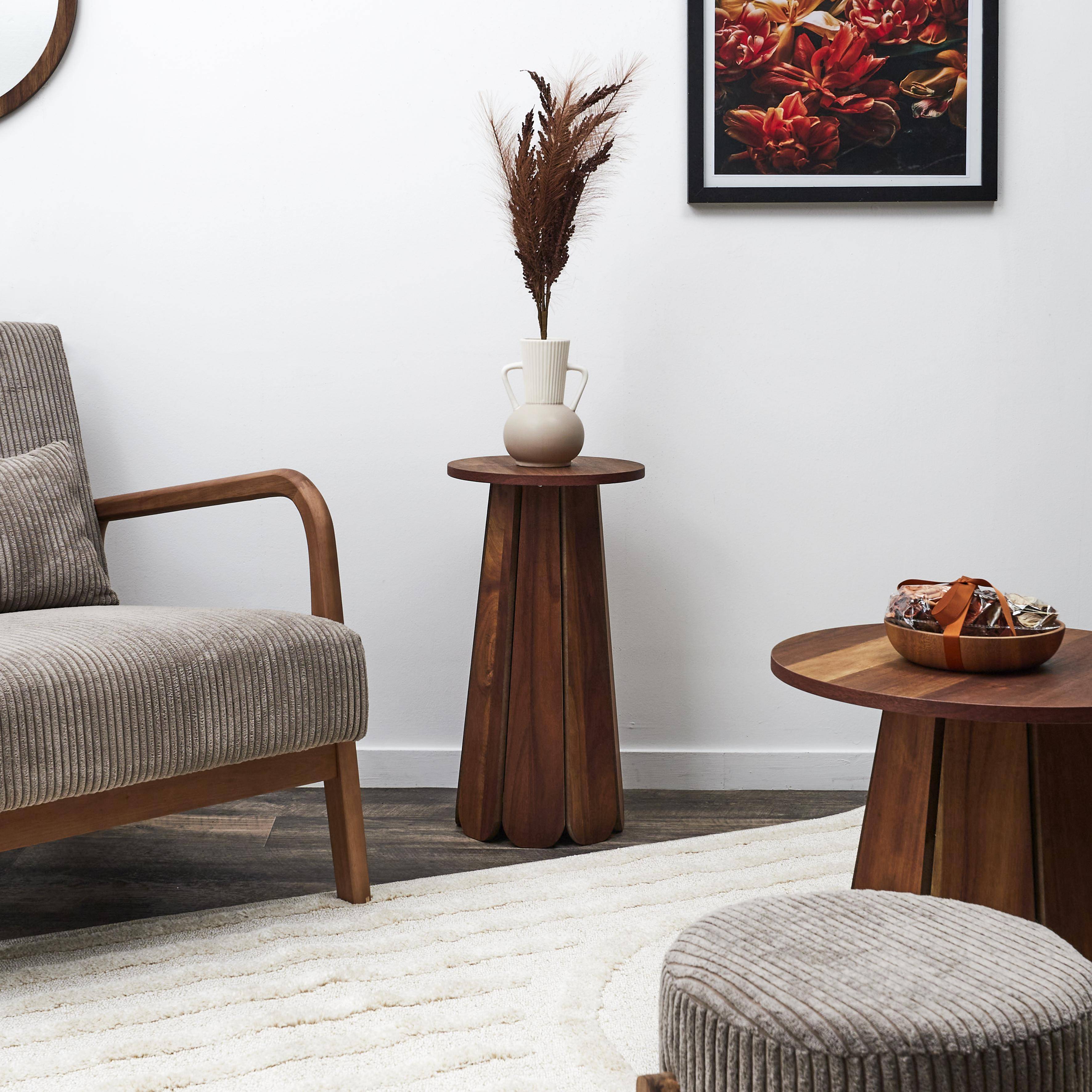 Table d'appoint Will en MDF marron L.30 x l.30 x H.55 cm - The home deco factory - Image 4