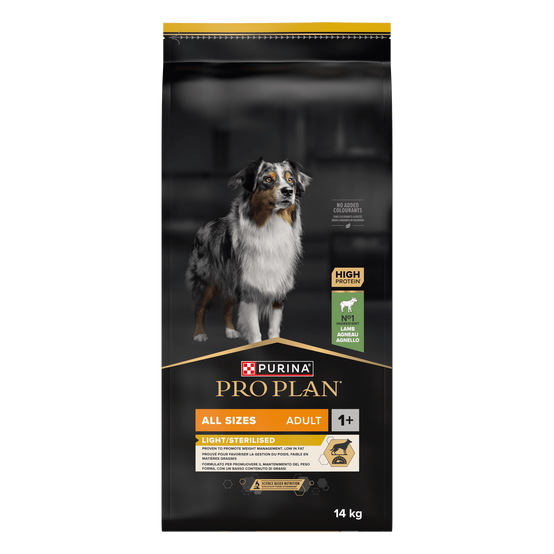 Purina Pro Plan - Croquettes pour chiens adultes toutes tailles Light / Sterilised Agneau 14 kg - Pro Plan - Image 2