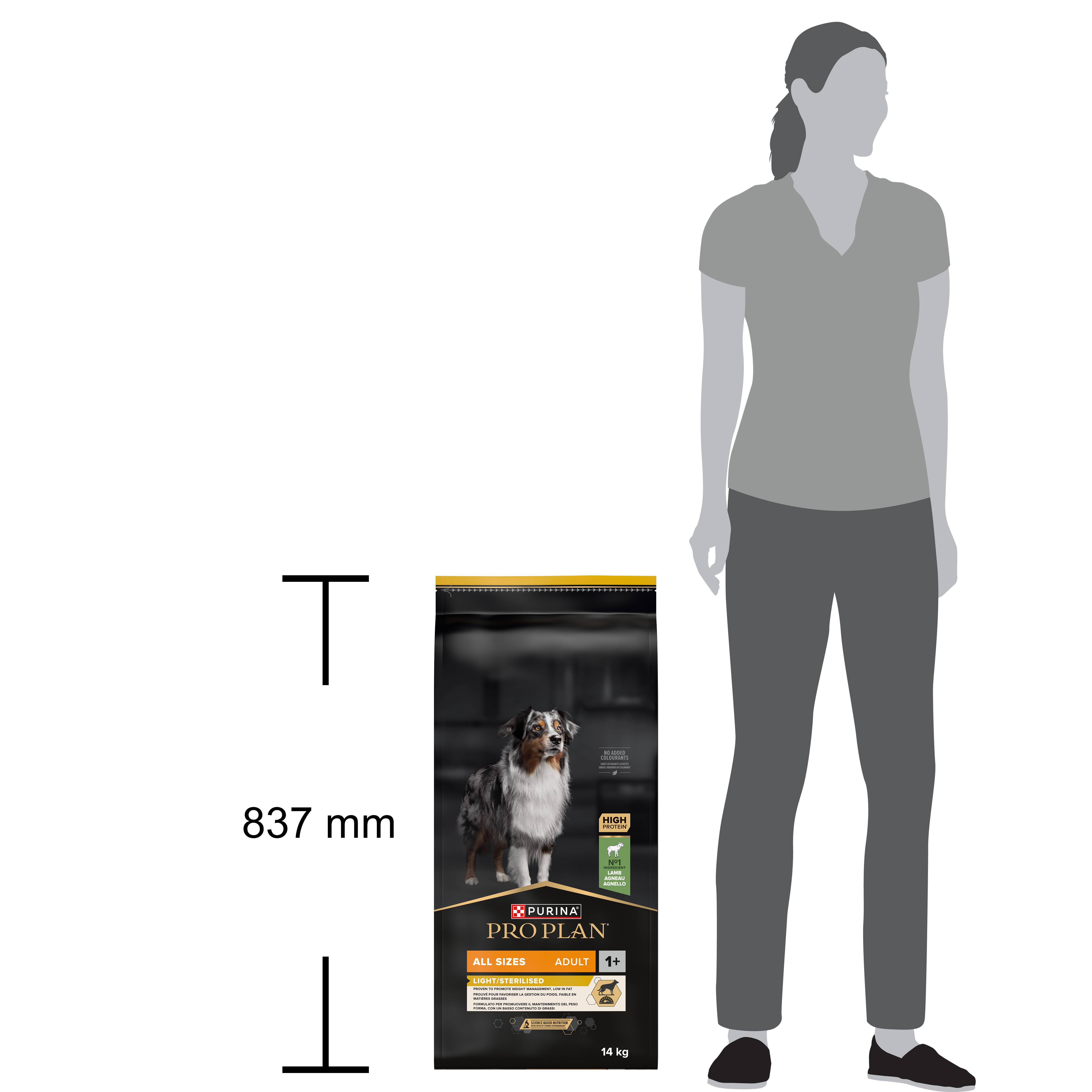 Purina Pro Plan - Croquettes pour chiens adultes toutes tailles Light / Sterilised Agneau 14 kg - Pro Plan - Image 5