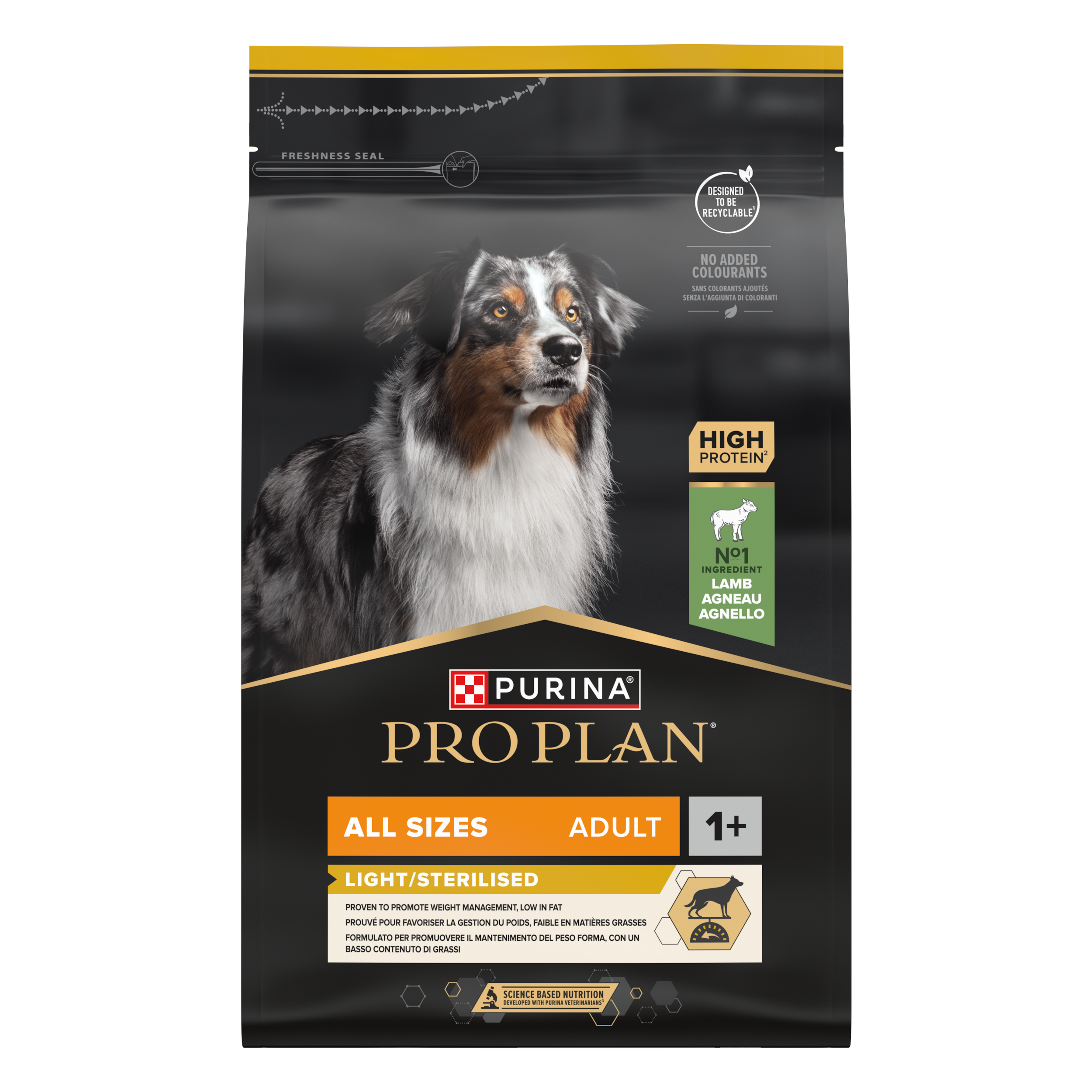 Purina Pro Plan - Croquettes pour chiens adultes toutes tailles Light / Sterilised Agneau 3 kg - Pro Plan - Image 3