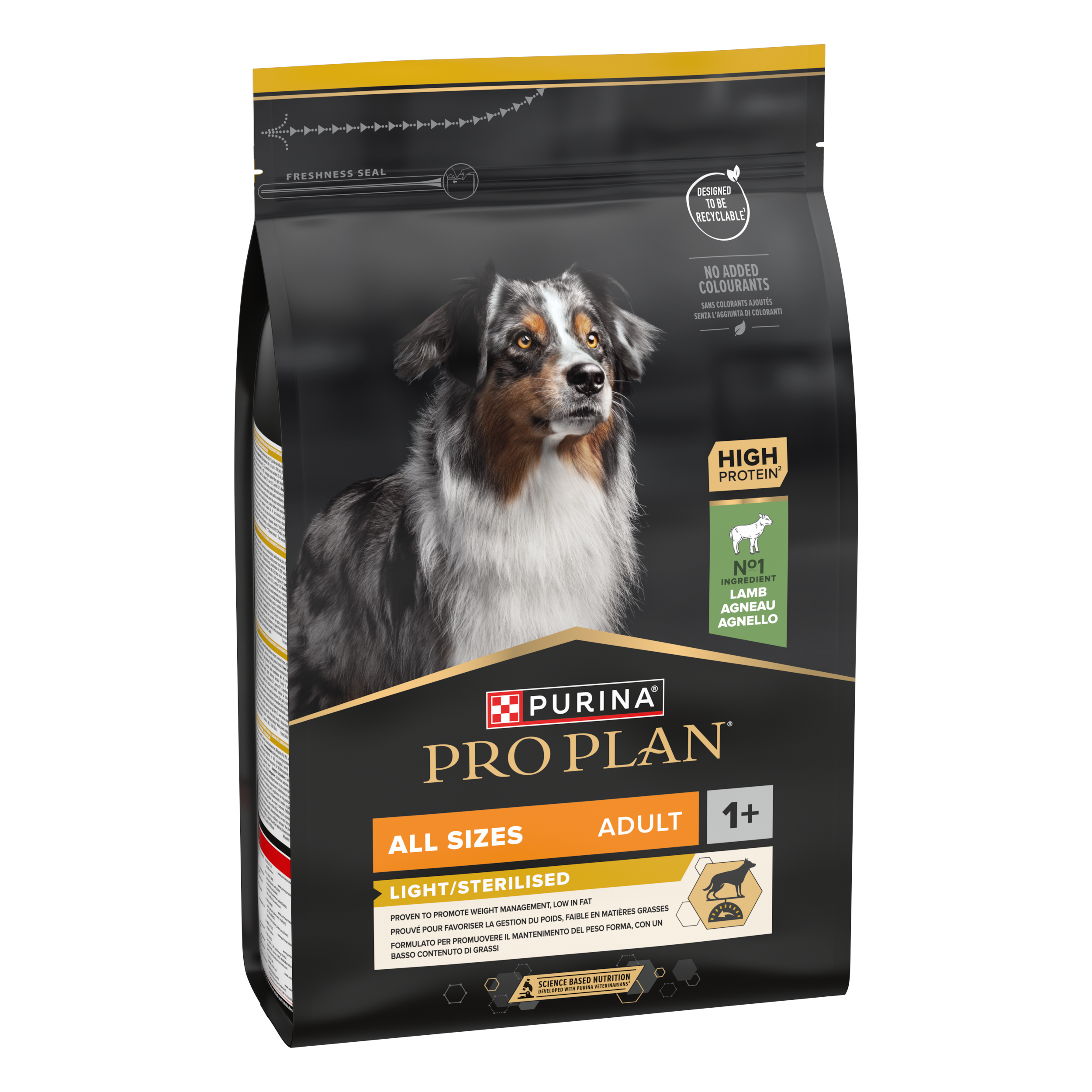 Purina Pro Plan - Croquettes pour chiens adultes toutes tailles Light / Sterilised Agneau 3 kg - Pro Plan - Image 5
