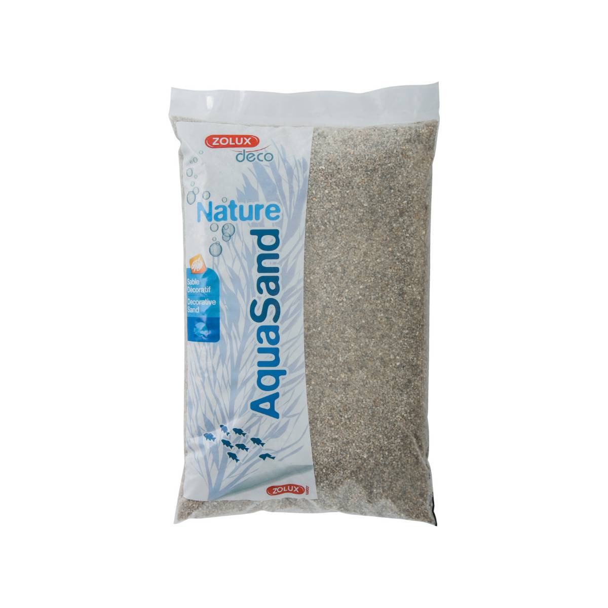 Quartz aquasand naturel moyen granulométrie 1.5-2.5 mm H.4 cm L.39 cm P.24.5 cm 5 kg - Zolux