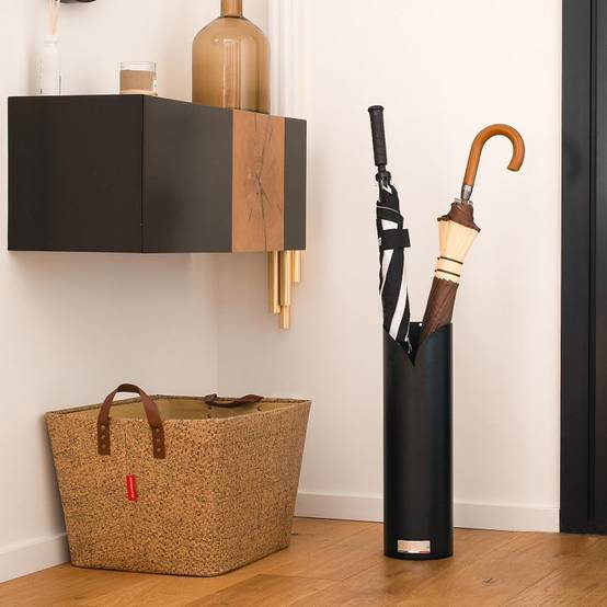 Porte-accessoires Volute en acier noir L.490 mm l.150 mm - Le marquier - Image 1