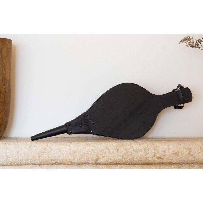 Fuelle de chimenea en pino y skay negro l.16 P.3 H.50 cm Natura - Le marquier - Imagen 3