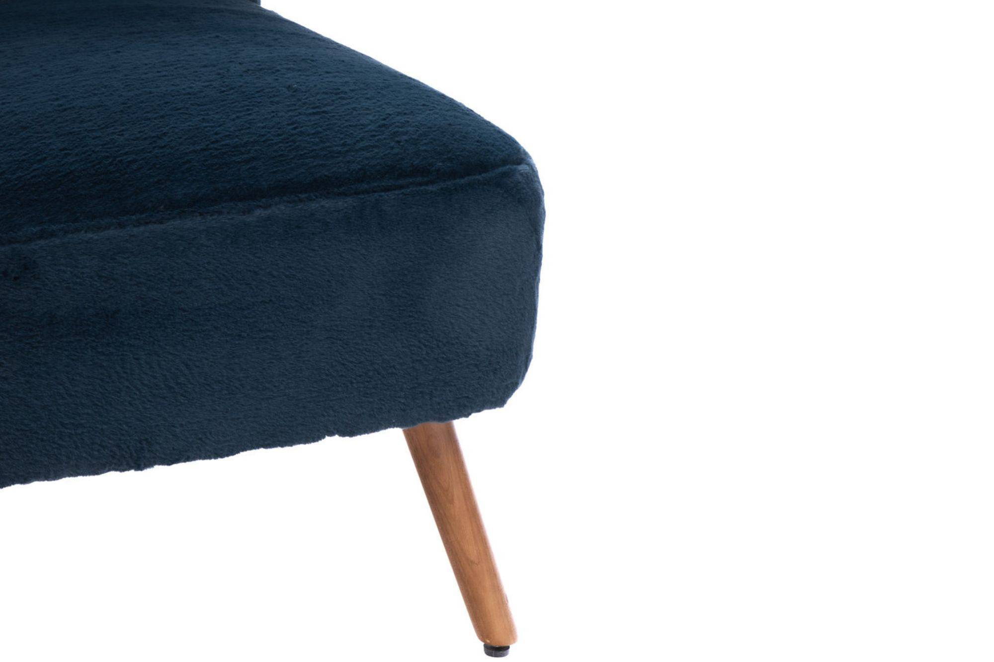 Fauteuil bucolique luxe en tissu bleu L.80 cm l.69 cm H.60 cm - Amadeus - Image 3
