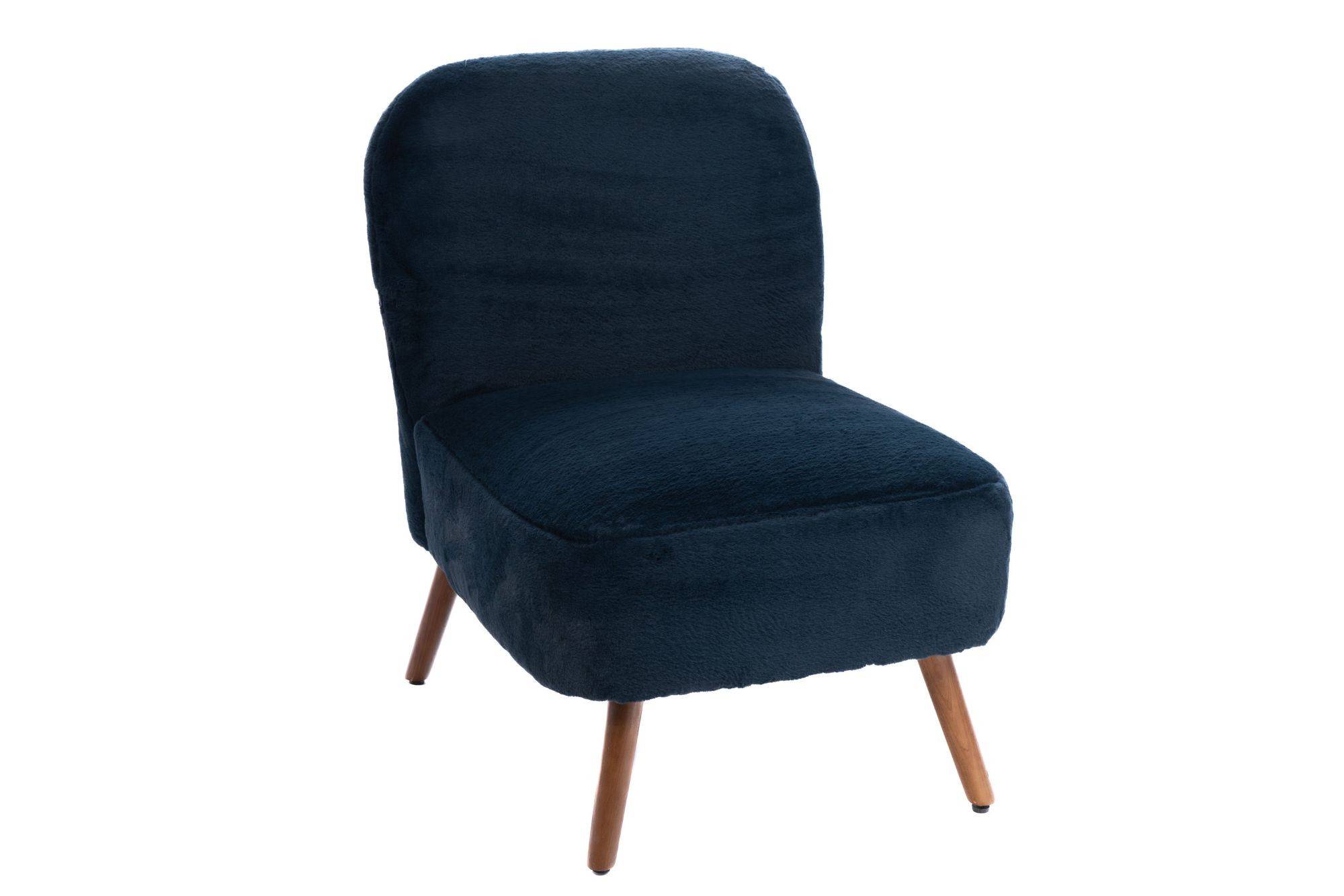 Fauteuil bucolique luxe en tissu bleu L.80 cm l.69 cm H.60 cm - Amadeus - Image 2