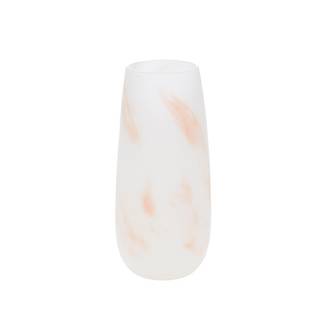 Vase Zagora en verre blanc mat Ø12.19 cm H.26.8 cm - Amadeus