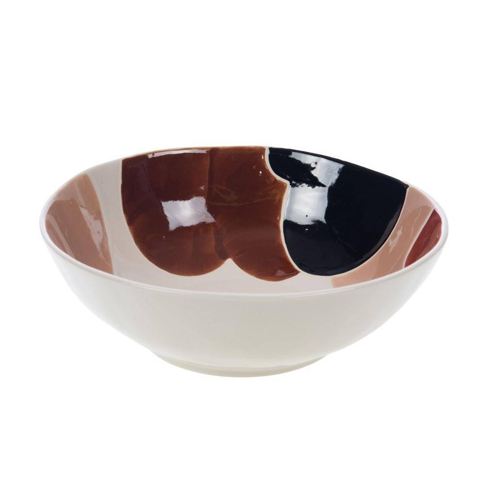 Saladier Charlie en grès multicolore Ø23 cm L.22.8 cm H.7.6 cm - Amadeus - Image 1