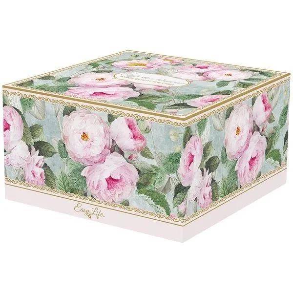 Coffret tasse à thé Roses in Bloom porcelaine multicolore 20CL - Easy life - Imagen 2