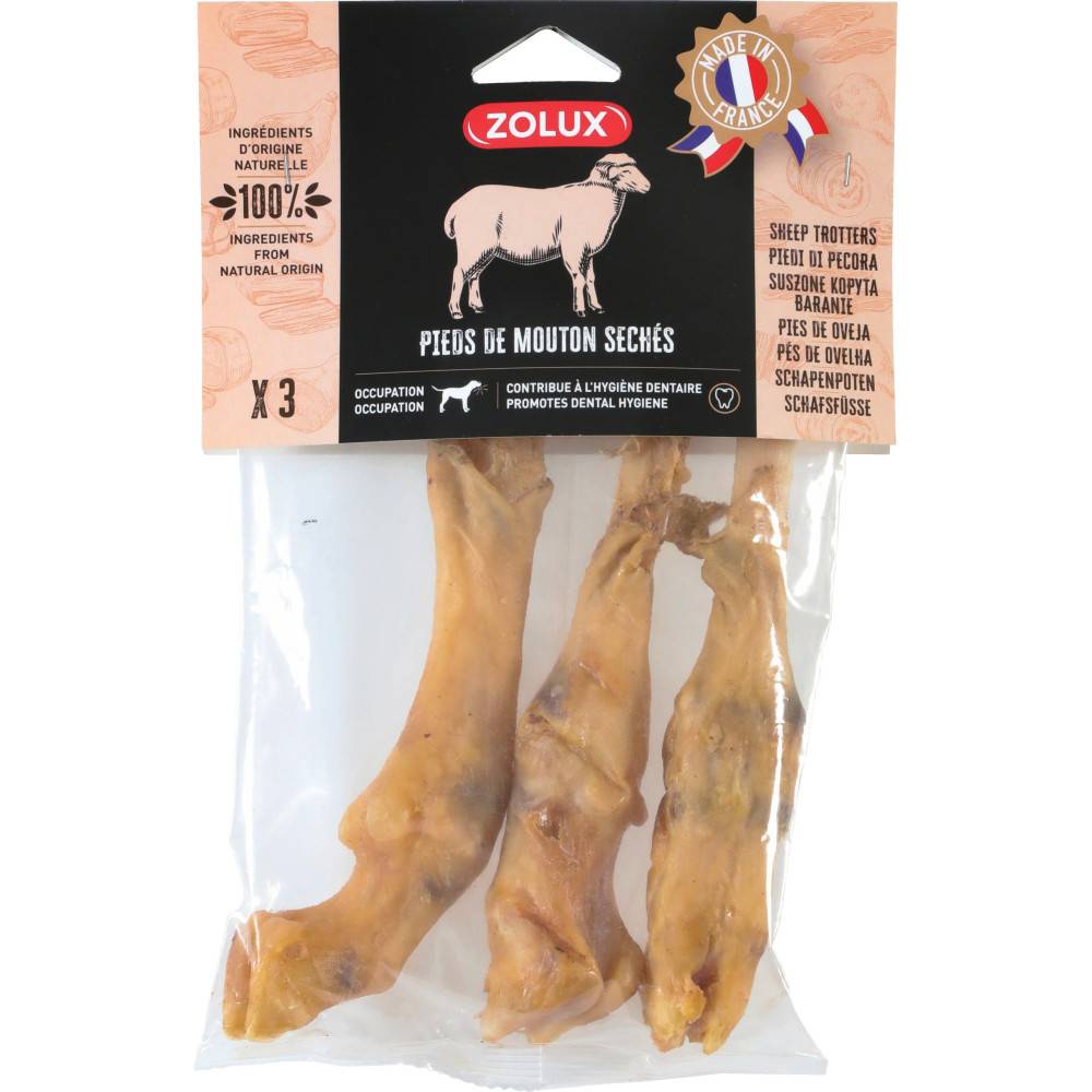 Friandise pour chien pieds de mouton 150 g peu calorique - Zolux - Imagen 1