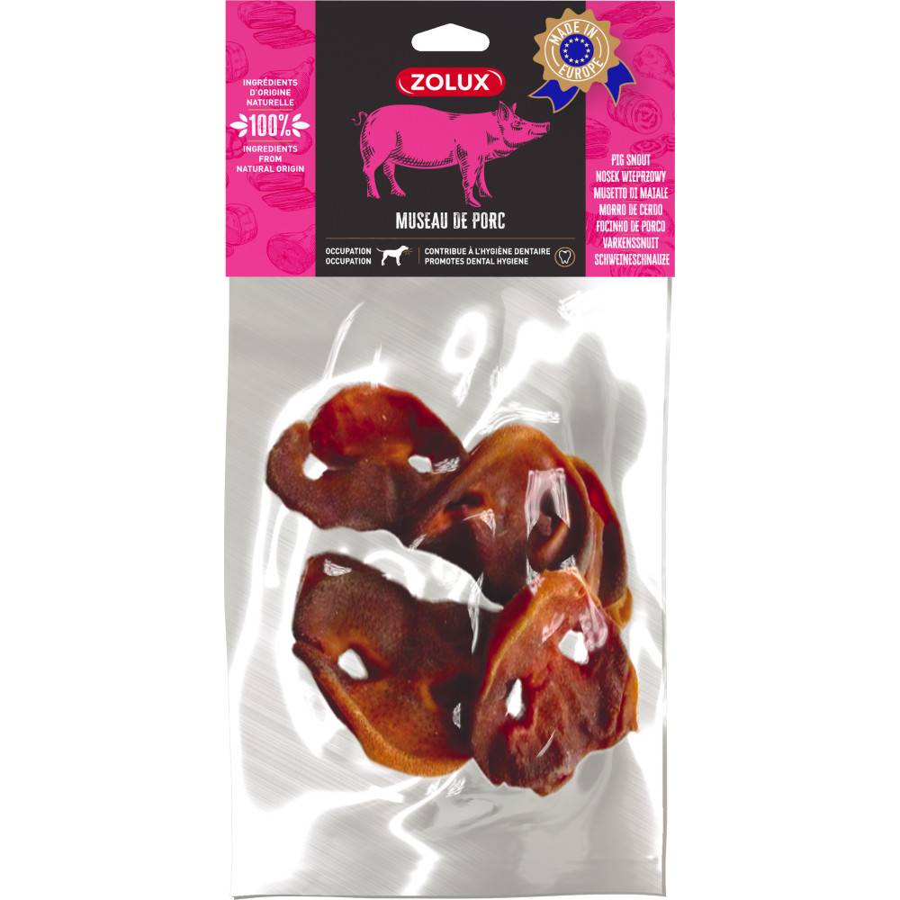 Friandise pour chien museau de porc saveur cochon 200 g - Zolux - Imagen 2