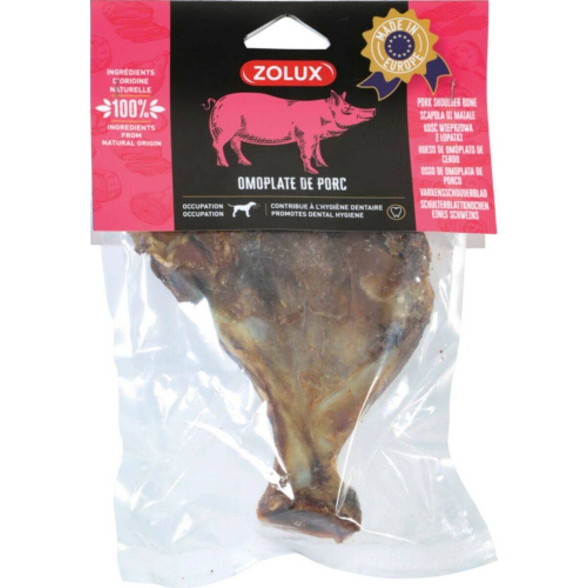 Os d'épaule de porc snack pour chiens saveur cochon 150 g - Zolux