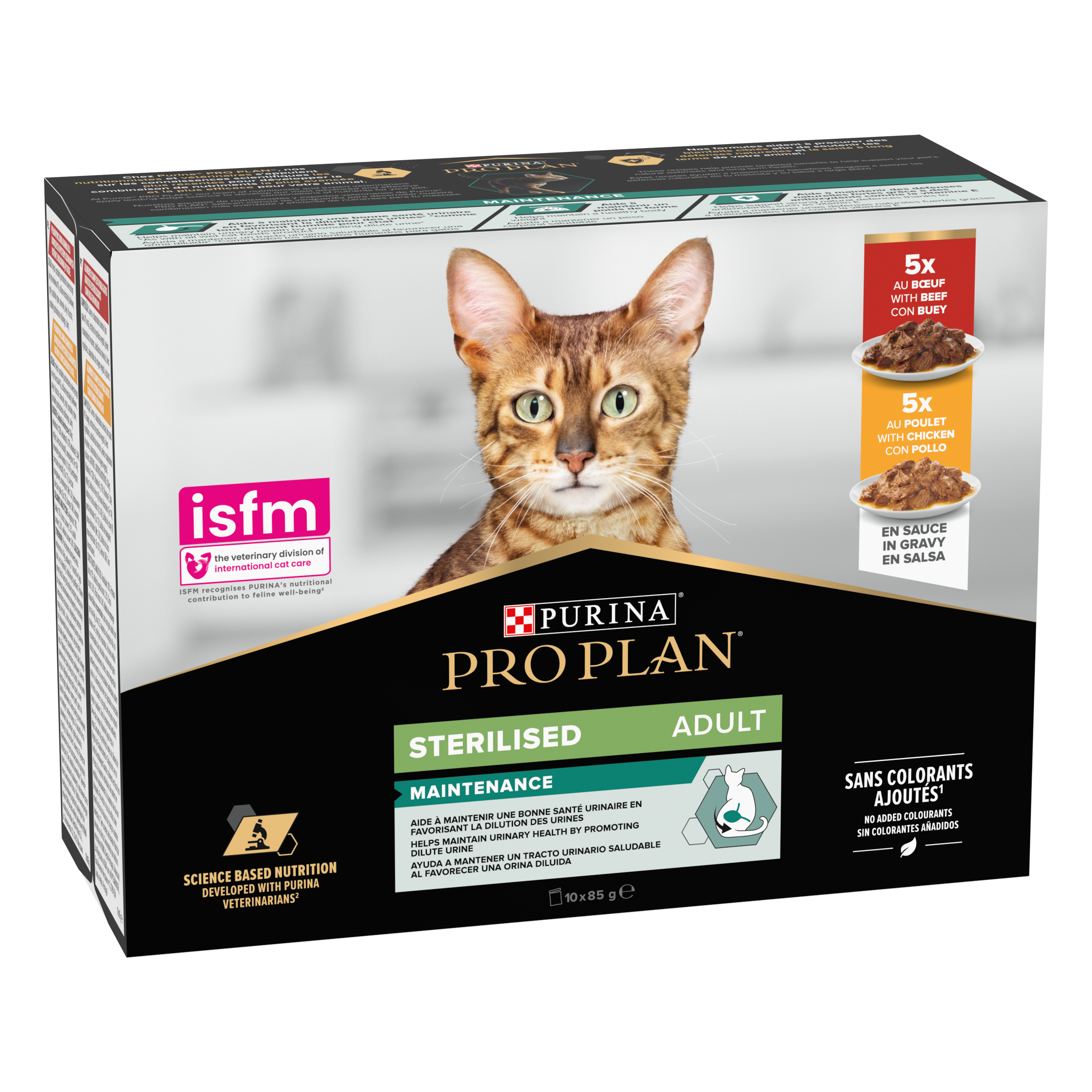 Purina Pro Plan - Pâtée pour chat stérilisé en sauce Maintenance Poulet Boeuf 10x85g - Pro Plan - Image 13
