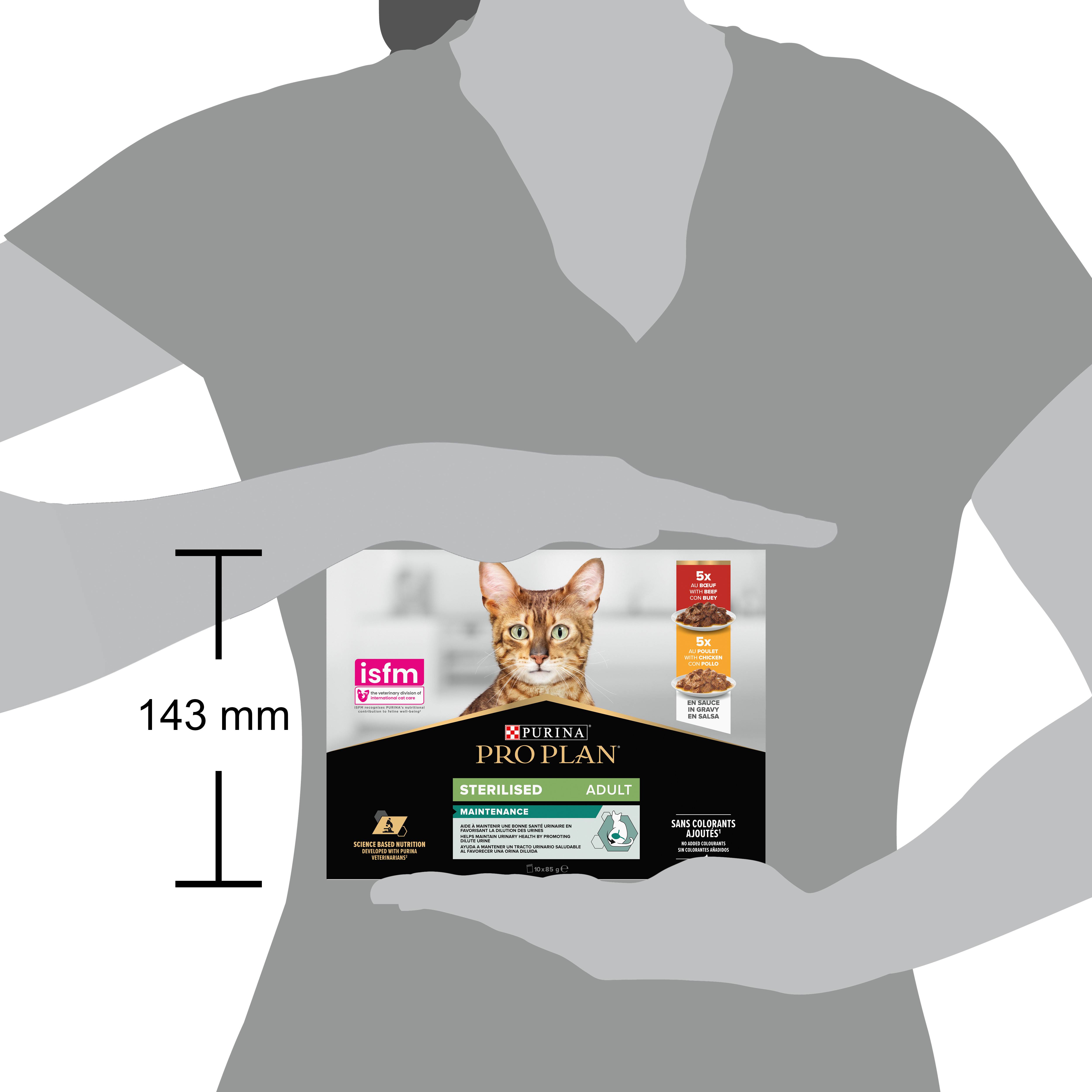 Purina Pro Plan - Pâtée pour chat stérilisé en sauce Maintenance Poulet Boeuf 10x85g - Pro Plan - Image 9