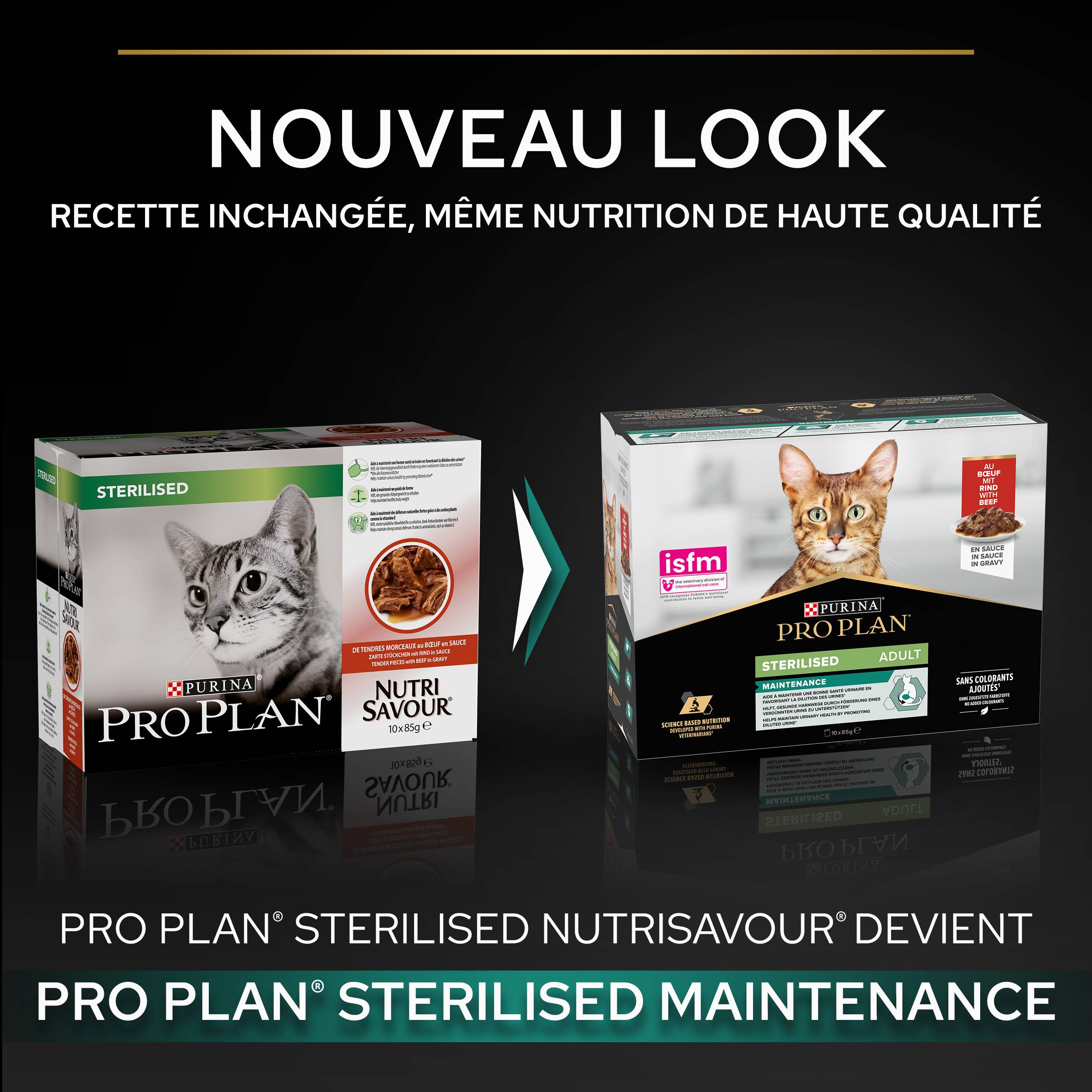 Purina Pro Plan - Pâtée pour chat stérilisé en sauce Maintenance Poulet Boeuf 10x85g - Pro Plan - Image 11