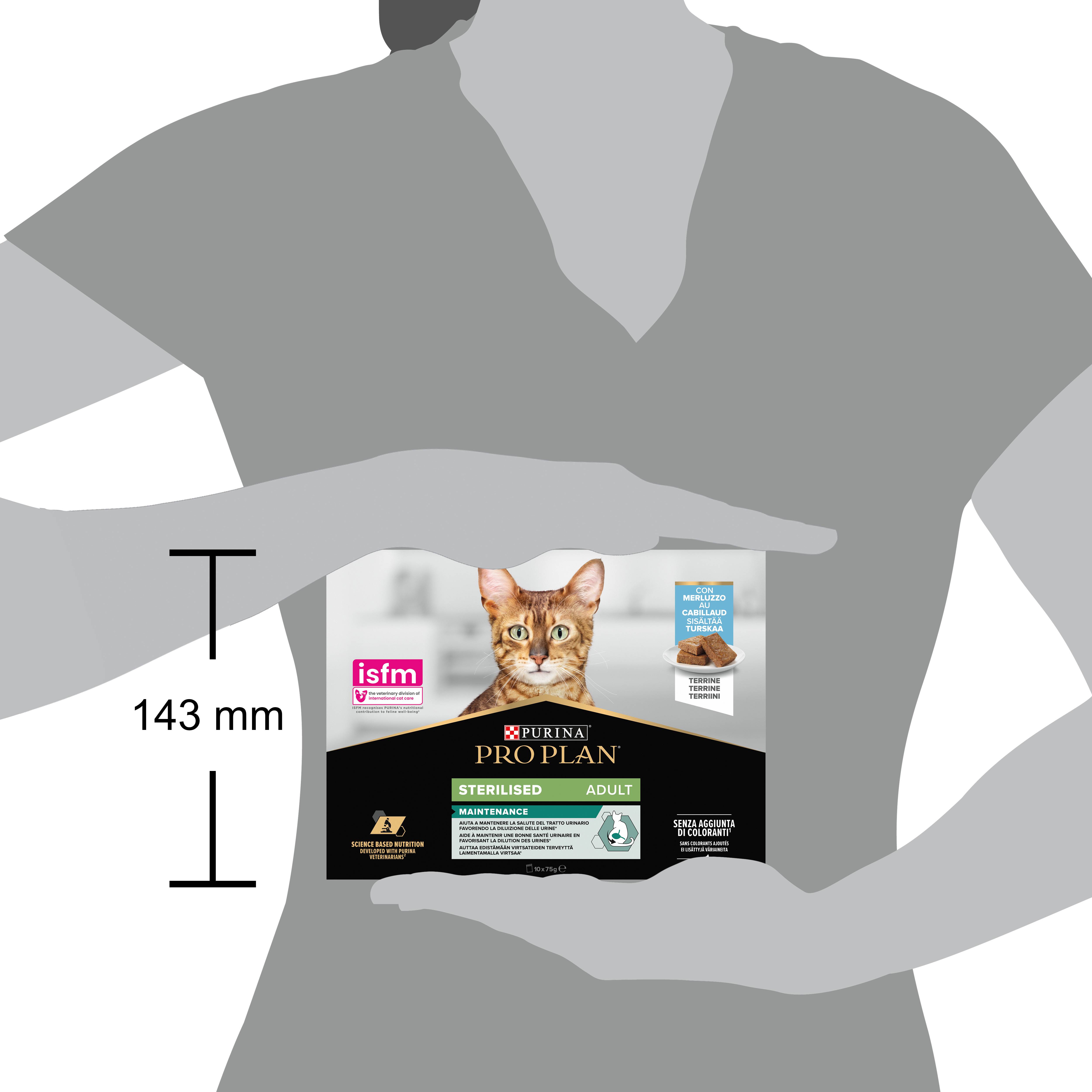 Purina Pro Plan - Terrina para gato adulto esterilizado de bacalao 10 x 75 g - Pro Plan - Imagen 11