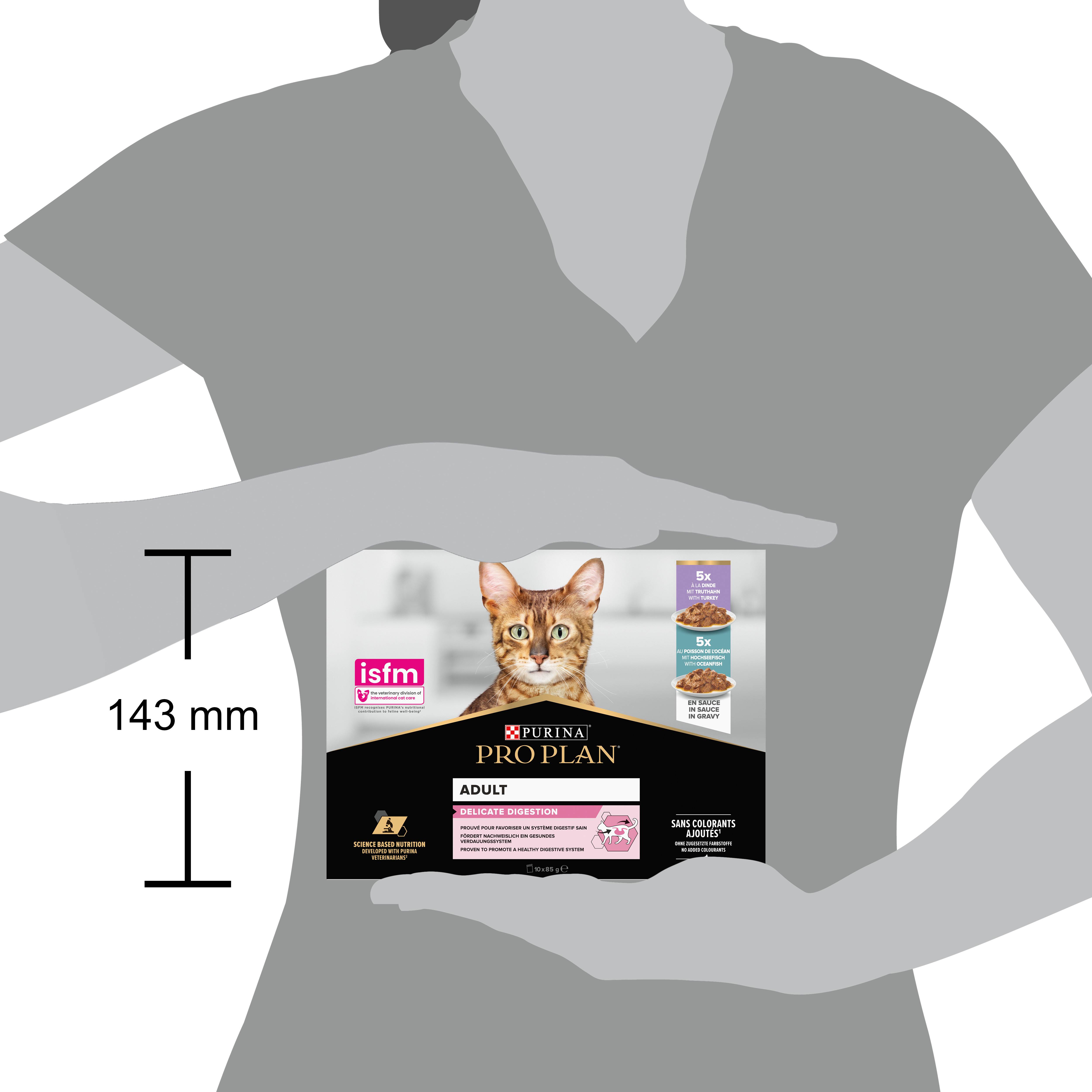 Purina Pro Plan - Pâtée chat adulte sauce digestion délicate multivariétés dinde et poisson 10 x 85 g - Pro Plan - Image 5