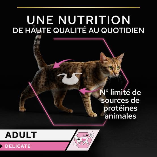 Purina Pro Plan - Pâtée chat adulte sauce digestion délicate multivariétés dinde et poisson 10 x 85 g - Pro Plan - Image 2