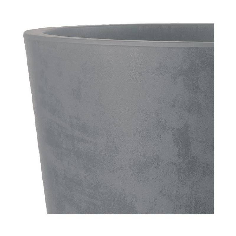 Pot de fleur Millennium R en recyclat gris Ø59 cm H.49.5 cm avec roulettes - Deroma - Imagen 2