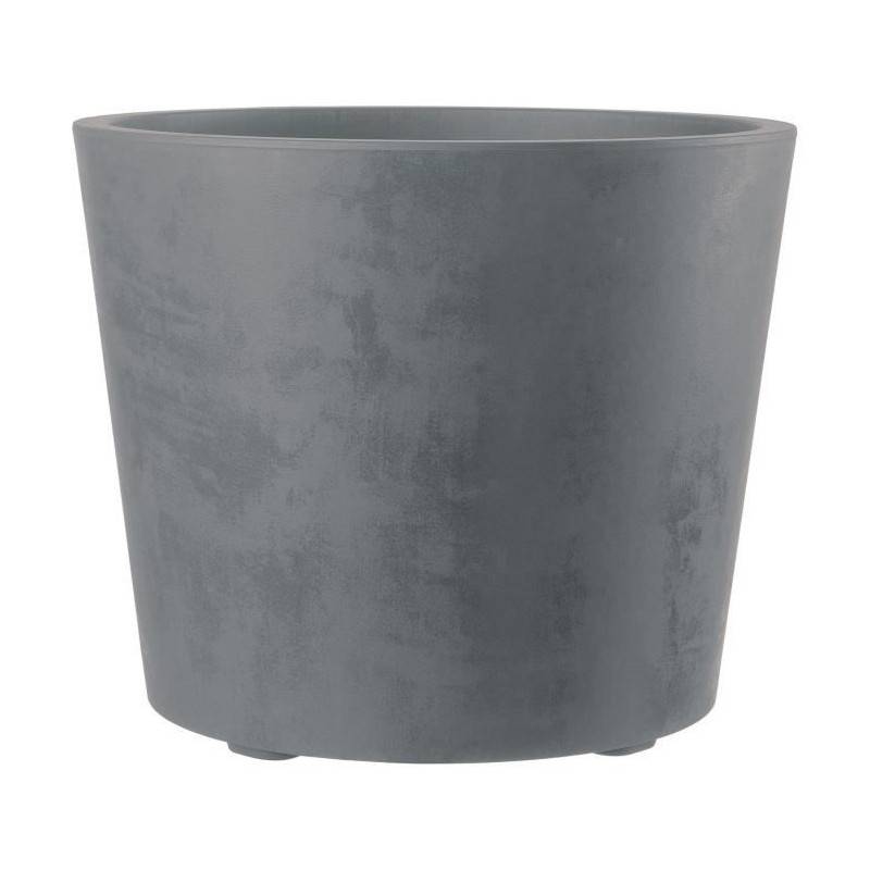 Pot de fleur Millennium R en recyclat gris Ø59 cm H.49.5 cm avec roulettes - Deroma - Imagen 4