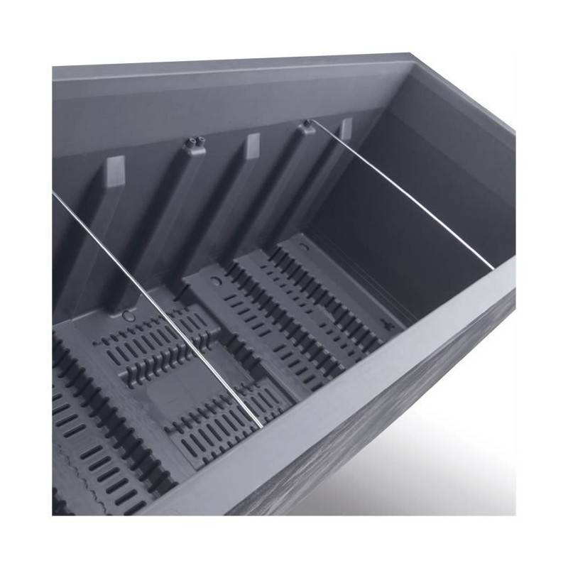 Jardinière muret plastique anthracite L.99 cm H.39 cm - Deroma