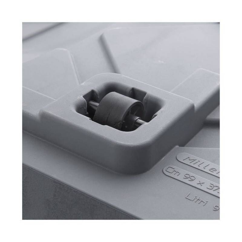 Pot de fleurs Millennium R plastique recyclé gris 49x49.5-H.49.5 cm - Deroma - Image 4