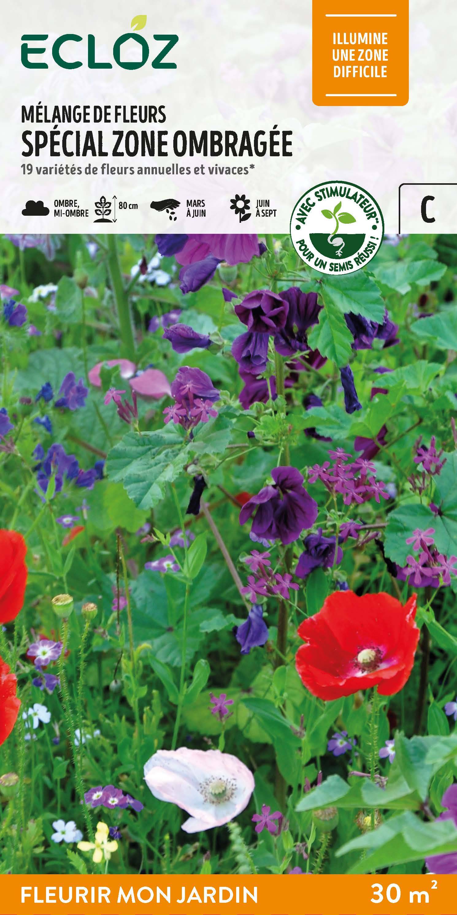 Ecloz - Semences mélange de fleurs spécial zone ombragée 30 m2 - ECLOZ