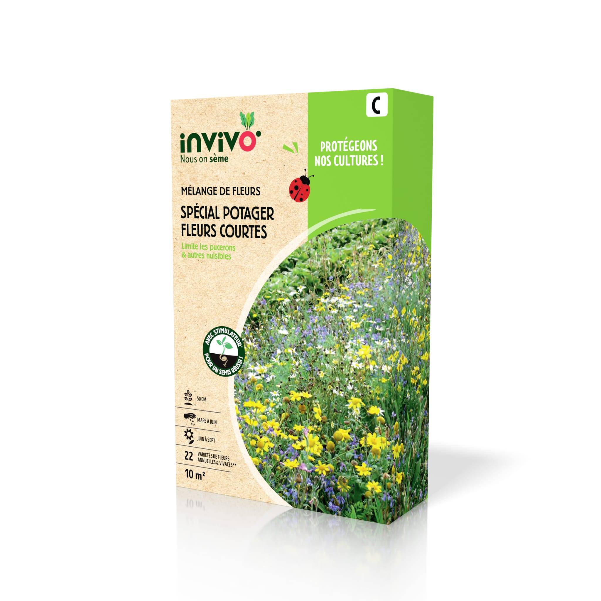 Invivo Nous On Sème - Semences mélange de fleurs spécial potager fleurs courtes 10 m2 - INVIVO Nous on sème - Image 2