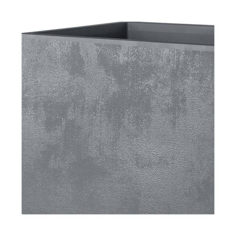 Pot de fleur cube Millennium R recyclé gris L.25 cm H.25 cm - Deroma - Imagen 4